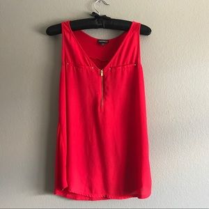 Red Front Zip Hudson Tank